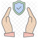 Securite Protection Lineaire Couleur Icone Icône