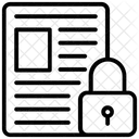Protection Des Documents Protection Des Donnees Fichier Confidentiel Icône