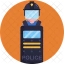 Protest Police Protection Gear Icon