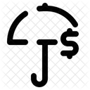 Protection Umbrella Money Icon