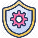 Protection Shield Gear Security Icon