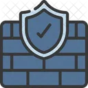 Protection Wall Firewall Secured Wall Icon