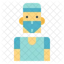 Protector Hombre Virus Icono