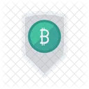 Proteger Bitcoin Escudo Ícone