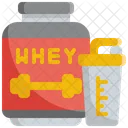 Whey Fitness Gym Icon