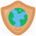 Proteja O Planeta Escudo Eco Ícone