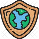 Proteja O Planeta Escudo Eco Ícone
