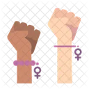 Fists Feminism Punch Protest Women Hand Gesture Fists Feminism Icon