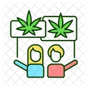 Marihuana Legalisierung Demonstration Symbol