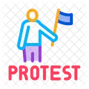 Person Dissident Strike Icon