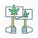 Protesta por la legalización del cannabis  Icono