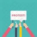 Hands Holding Protest Icon