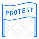 Protestschild Ankundigung Werbetafel Icon