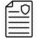 Icone De Ligne De Protocole De Securite Icône