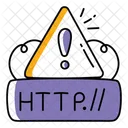 Protokollwarnung HTTP Fehler Internetprotokoll Symbol