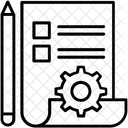 Prototipagem Lista De Verificacao Roda Dentada Ícone