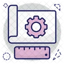 Mapa De Construcao Planta Mapa De Engenharia Ícone