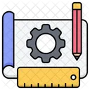 Prototype Design Blueprint Icon