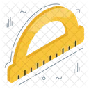 Scale Protractor Stationery Icon