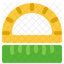 Protractor Ruler Geometry Icon