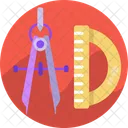 Protractor and Divider  Icon