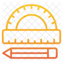 Protractor Geometry Measure Icon