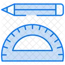 Protractor Geometry Measure Icon