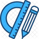 Protractor Geometry Measure Icon