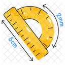 Geometry Protractor Measure Icon