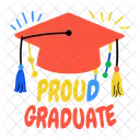 Proud Graduate Hat Cap Icon