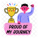 Proud Winner Self Pride Achievement Icon