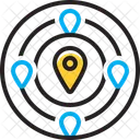 Proximo Adjacente Vizinho Perto Perto Proximo Perto Curto Marca Gps Navegacao Localizacao Marcacao Ícone