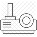 Proyeccion De Videoarte De Borde Fino Icono