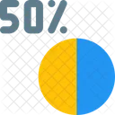 Prozent Kreisdiagramm Kreisdiagramm Funfzig Prozent Symbol