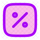 Prozentquadrat  Icon