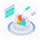 Prozentanalyse Aktien Diagramm Icon
