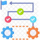 Prozess Arbeit Management Symbol