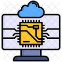 Prozessor Cloud Computing Prozessor Symbol