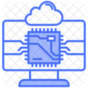 Prozessor Cloud Computing Prozessor Symbol