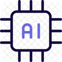 Prozessor künstliche Intelligenz  Icon