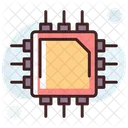 Prozessorchip Integrierter Schaltkreis Computerchip Symbol