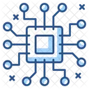 Prozessorchip Mikroschema Schaltkreis Symbol