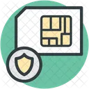 Sim Tarjeta Escudo Icono