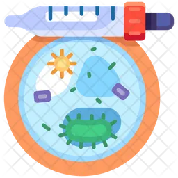 Prueba de bacterias  Icono