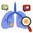 Pulmones Organo Respiratorio Prueba De Funcion Pulmonar Icono