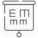 Examen De La Vista Tabla Optometrica Prueba De La Vista Icono