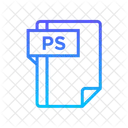 Ps Datei Ps Dateien Und Ordner Symbol