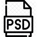 Psd、ファイル、フォーマット アイコン