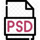 Psd、ファイル、フォーマット アイコン