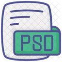 Psd Adobe Photoshop Document Color Outline Style Icon Icon